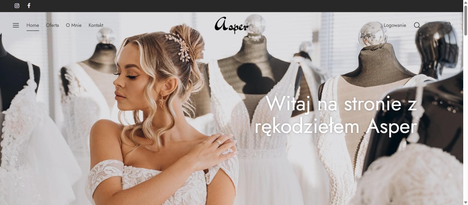Zrzut ekranu strony Asper