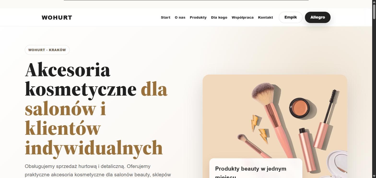 Zrzut ekranu strony Wohurt